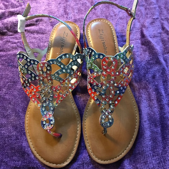 zigi soho rhinestone sandals